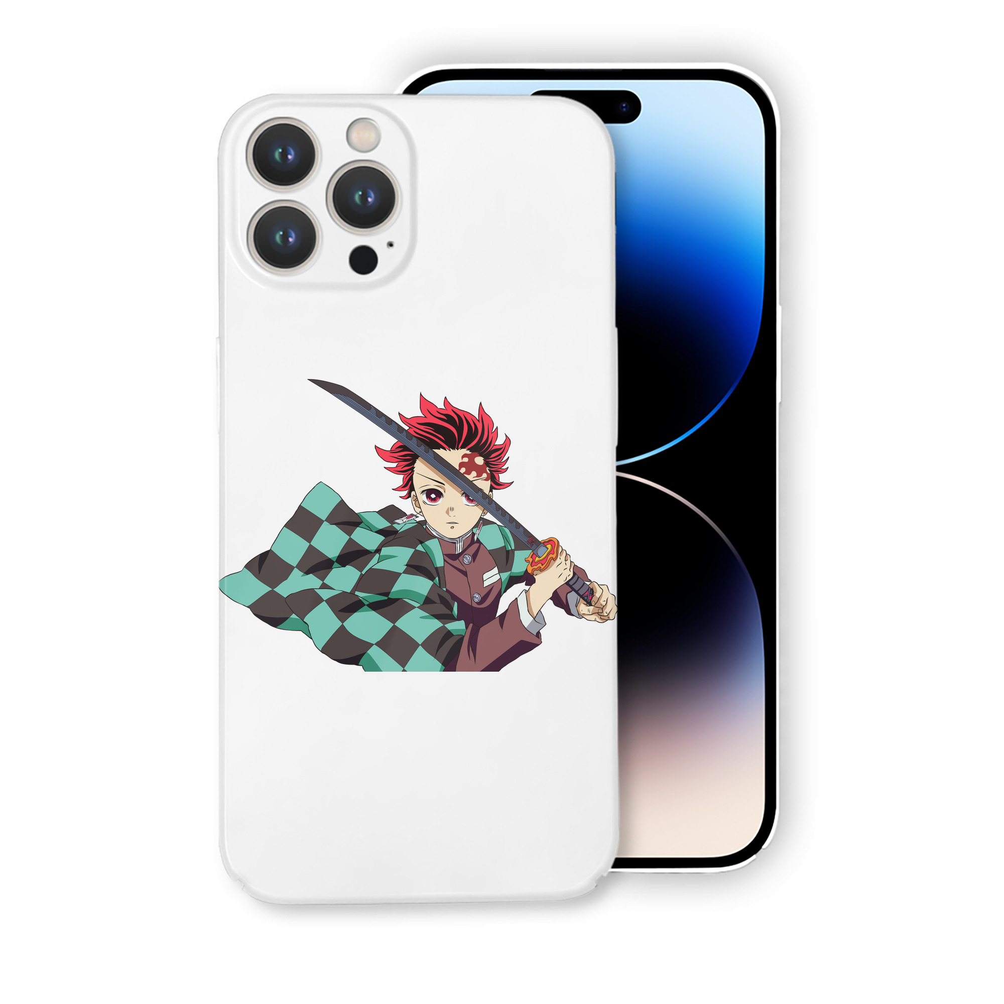 （画像用） 鬼滅の刃 竈門 炭治郎／かまど たんじろう Kamado Tanjirou 【iPhone 14シリーズ対応】ハードケース